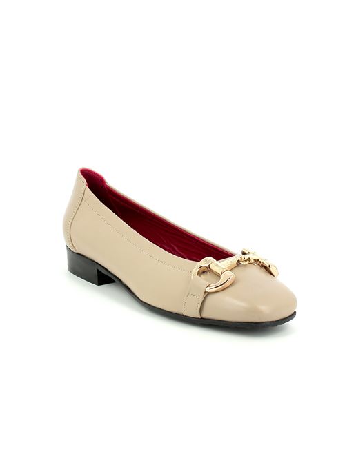 ballerina da donna in pelle beige CARLA ORTI | T706Z